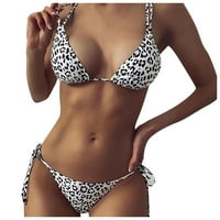 Odijelo za kupanje za žene Tummy Control bikini Visoko struk Leopard Print Plus Veličina kupaće odijelo