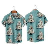 FESFESFES MENS TEE casual tipke Plaža Božićno ispis Isključivanje kratkih rukava košulja za bluze