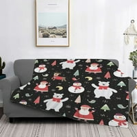 Božićna pokrivačica za odrasle, bacite deke, topla pokrivač, za kauč za kauč za dnevnu sobu