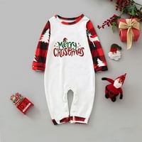 Božićne pidžame za porodični roditelj-dijete toplo božićno odijelo tiskano pečeni šavovi za kućne nošenje