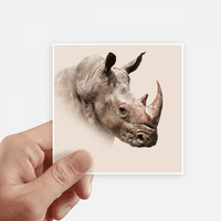 Horned Rhinoceros ušne naljepnice za tijelo Square vodootporne naljepnice za pozadinu