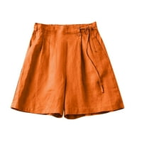 Finelylove hodanja za hodanje Žene Ljetne kratke hlače za žene High Squik Rise Hodanje Solid Orange