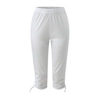 Žene Capris Clearence Solid Casual Leisure Lounge Hlače COVERALLLalne hlače za crtanje uskrivene hlače