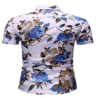 Beiwei Muške ljetne tropske košulje s kratkim rukavima dolje Aloha Hawaiian majice