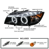 Spect-d Tuning LED traka Crna svjetla projektora kompatibilna sa 2006- BMW E 3 serije 3 serije Sedan,