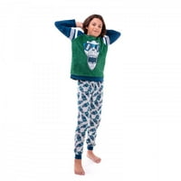 Spavaj na njenim dječacima Cool Dino Soft Novelty Fleece 2-komadni pajama pant za spavanje - zelena,