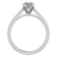 Dijamantni zahod za žene za žene Gia certificirana princeza Solitaire Diamond Ring 14k bijelo zlato 0. Carat