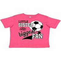 Inktastična mala sestra i najveći fan-nogometni igrač poklon majica Toddler Girl Majica