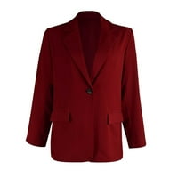 Njshnmn Blazers za žene Ženske uredske jakne Ženske dame Solies Jakna Dugi rukav kaput gornji odjećni