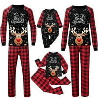 Dadaria Božićne pidžame za porodični roditelj-dijete Attire Božićna odijela Patchwork Plaid Print Home