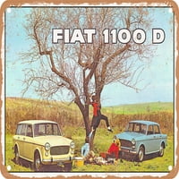 Metalni znak - Fiat D Vintage ad - Vintage Rusty Look
