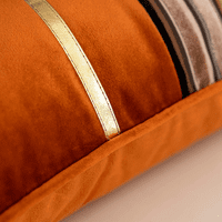 Spaliran narančasti prugasti patchwork jastučnica (20x20