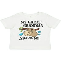 Inktastična moja velika baka voli me sa Sloth i Hearts Poklon majica malih majica ili majica Toddler
