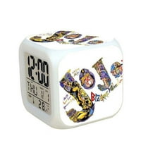 Wekity Anime Budilica sa blokom LED četverokutni sat Digitalni budilnik s vremenom, temperaturom, alarmom,