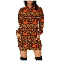 Strungten ženski dugi rukav modni modni vrhovi duksevi puloveri jesenska odjeća otisci casual komforne