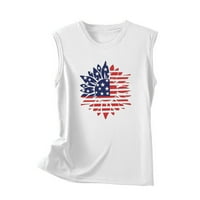 Taqqpue 4. jula odijelo za ženske košulje za zastave Dan neovisnosti Ljetni seksi majica Ležerni prsluk