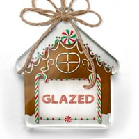 Ornament tiskani jedno okrećene glazirane krofne krofne Božićni neonblond