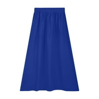 TOP suknja Slit Dvije odijelo Žensko Long Beach Set Maxi Solid Ženska odijela i setovi plavi m