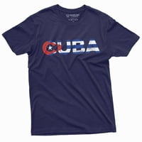 Muška majica Kuba Kubanska zastava grb Patriotska nacija Zemlja Tee majica