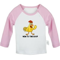 IDZN NOVO do kokoši pileće smiješna majica za bebe, majice za bebe, novorođenčad, odozgo za djecu, dječje