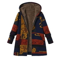 Fanxing Women Plus Veličina zimski kaput od runa Srednja dužina Sherpa jakna Fuzzy Fau Fur Outerwear