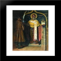 Ikona svetog Nikole sa glavom vodeni pinega uramljeni umjetnički print vasily vereshchagin