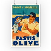 Pastis Olive Vintage poster Francuska C