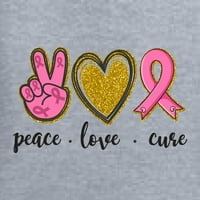 Mir ljubav svijest o raku dojke dojke svijest o raku dojke unise grafički grafički džemper, heather