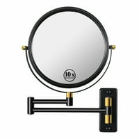 Zidna montirana ogledalo za šminkanje, ogledalo za uvećanje, 360 ° okretni sa produžnim rukom