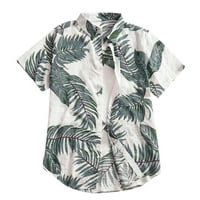 Modni muški casunski gumb Ispis Havaji Print Beach kratkih rukava Top bluza