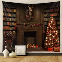 Gaiseeis Božićni tapisestro za viseći dekor, Chritmas kamin tapiserija Back-Pad za kućni dekor, Chritmas