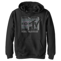 Boy's MTV tapisetory logotip povucite preko kapuljače crne velike