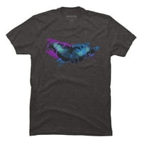 Leptir Muški ugljen Heather Sivi grafički tee - Dizajn ljudi 3xl