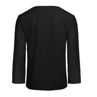 Zimska majica za muškarce za muškarce Čvrsta boja prozračna ležerna V-izrez majica Modni radni put top