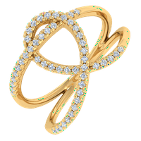 Karatni dijamantni prsten u 14K žutom zlatu