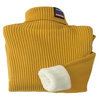 Glonme džemper s visokim vratom Toddler Termal vanjski pulover slatki čvrsti boja pleteni džemperi žuti