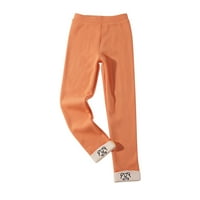 Ketyyh-Chn Girls Hlače Čvrste uzorke Hlače Djeca slatke rastezljive pantalone narančaste, 150
