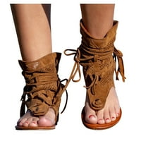GUZOM Ženske sandale Flip Flops za žene Udobne sandale Ležerne prilike Bohemia Vintage Tassels Ljetne