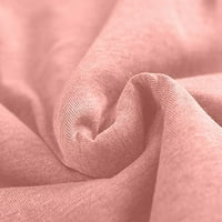 Kakina S Womens Plus majice Veličine Žene Loungewear Nighthowns Dugi rukav Ispis pada Fleece Pinke Pink,