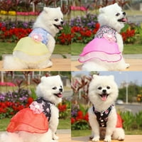 Haljina za pse Ljeto Slatka cvjetna tiskana suknja za kućne ljubimce odjeću za Chihuahau Francuski buldog