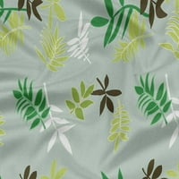 Oneoone Rayon Dusty Zelena tkanina ostavlja DIY odjeću za preciziranje tkanine za ispis od dvorišta