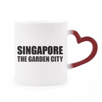 Singapur The Garden City Toplina osjetljiva kriglica Crvena boja Promjena kamenog softvera