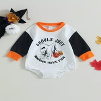 Bagilaanoe Newborn Baby Boy Girl Halloween Romper Duks s dugim rukavima BodySuit bundeve pulover Dojenčad