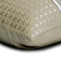 Ivory & Gold 12 X22 LUMBAR jastuk, svilena patchwork, mramorna, fau kožna teksturirana duguljasta jastuk,