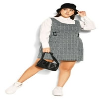 Ženska plus veličine Laila opuštena mini haljina