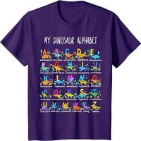 Vrste dinosaura abecede ABC Povratak na školsku studentsku djecu majicu