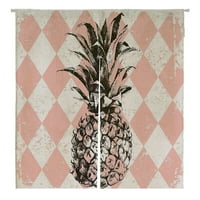 Ručno izvučeno ananas Rhombus japanski noren zavjesa zavjesa za zavjese za zavjese za zavjese od pamuka