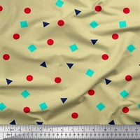 SOIMOI RAYON CREP Trk za tkanine, Dot & Trikung Geometrijski ispisani tkaninski dvorište širom