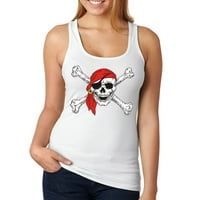 Xtrafly Odjeća Ženska Jolly Roger Skull Crossbones Pirate Flag Navy Racerback