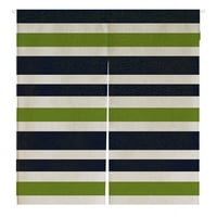 Mornarička plava, zelena i bijela pruga za zavjese japanske zavjese zavjese zavjese za zavjese 105x